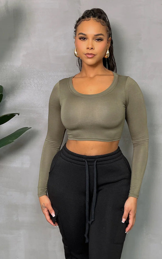 Long Sleeve Crop Top