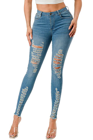 Ripped Stretch Jeans plus