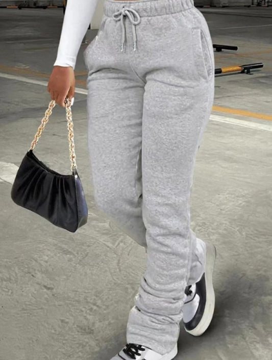 Stacked Joggers Gray